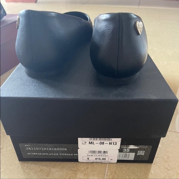 Moschino Black Pointy Flats - Picture 2 of 3